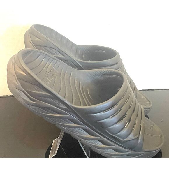 Hoka One One Black Ora Recovery Slides  Size 10 - Picture 3 of 10